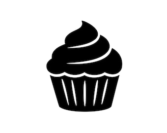 Cupcake / Capas / Svg / Png / Dxf / Eps / Jpeg / Imágenes prediseñadas de cupcakes / Archivo de panadería / Dulce / Diseño de postre / 300 DPI / Descarga instantánea