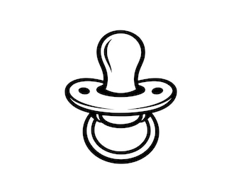 Chupete SVG / PNG / DXF / EPS / JPEG / Imágenes prediseñadas de chupete para bebé / Bebé / Archivo Cricut / Chupete / Diseño para guardería / 300 DPI / Descarga instantánea