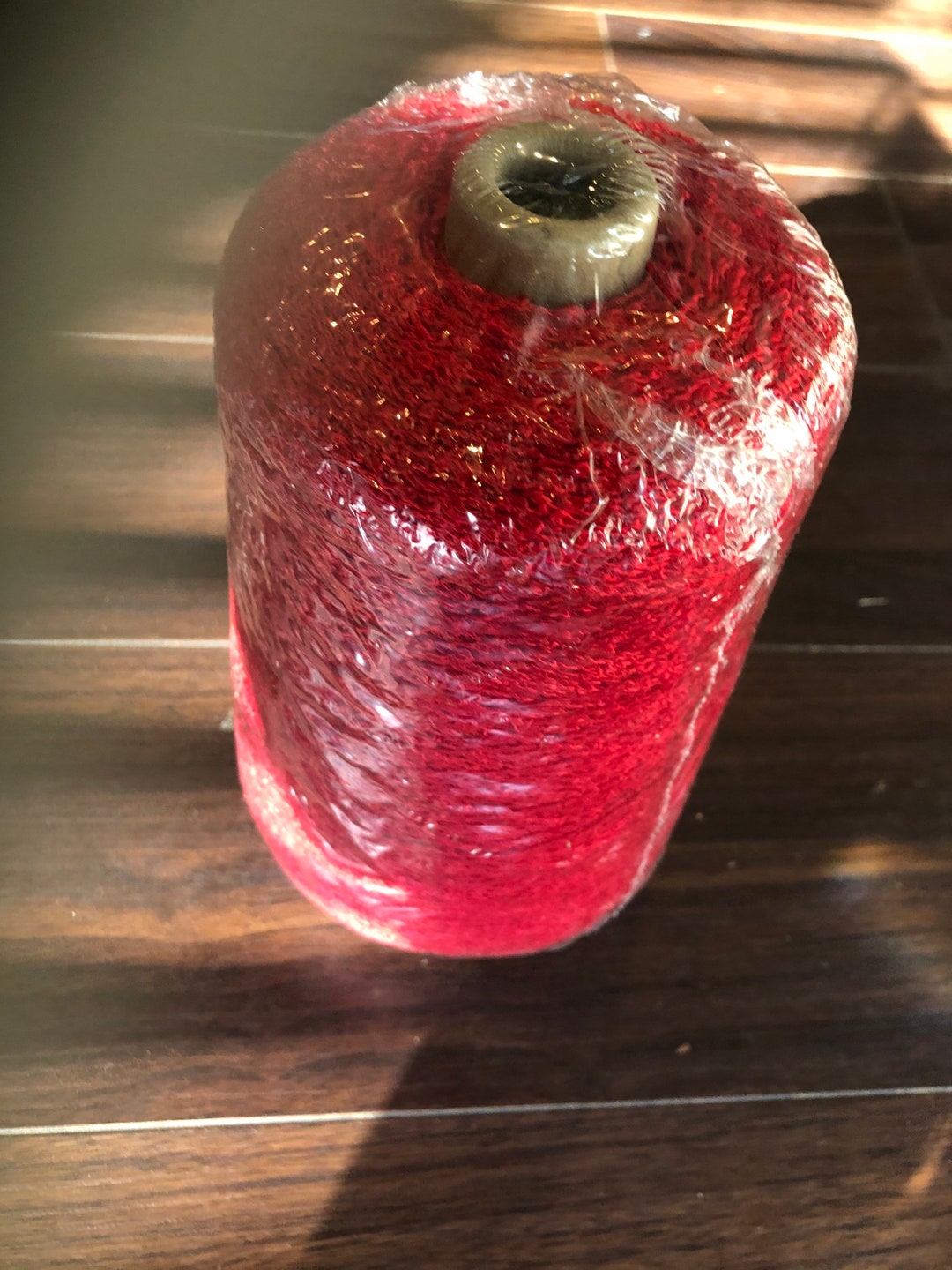 Red Shiny Thread Vintage Red With a Shine to It Thread Yarn Cone - Etsy