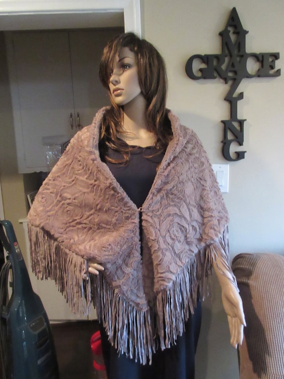 reversible shawl with sleeves