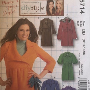 May include: A sewing pattern for a dress with a wrap style bodice and a gathered skirt. The pattern is for sizes 12-14-16-18. The pattern is called "diystyle" and is designed by Allyce King and Melissa Watson. The pattern is for a dress with a wrap style bodice and a gathered skirt. The pattern is for sizes 12-14-16-18. The pattern is called "diystyle" and is designed by Allyce King and Melissa Watson.