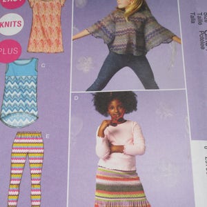 Girl Plus McCall&#39;s  6693  Dress  Tops Leggings Skirts