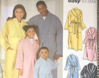 Simplicity 5931 Family Sewing Pattern for Robes  Uncut