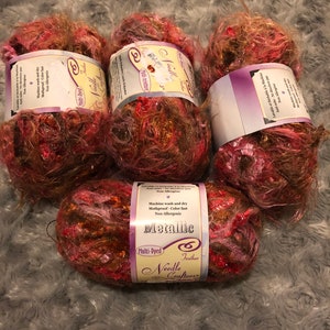 Needle Crafters Metallic Yarn 4 Lots