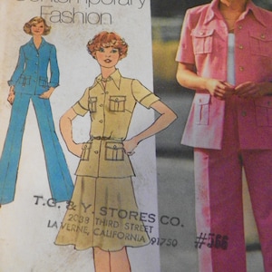 Vintage Simplicity Pattern 6843 Unlined Jacket Skirt and Pants  Size 10 Uncut