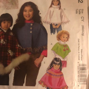 Vintage McCall&#39;s 4912  Ponchos Size Med Large Rare Hard to Find