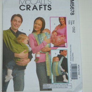 Baby Carrier Pattern by McCalls 5678 Uncut