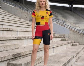 Pantalones cortos deportivos de ciclista con la bandera y el mapa del Mundial de Alemania 2026