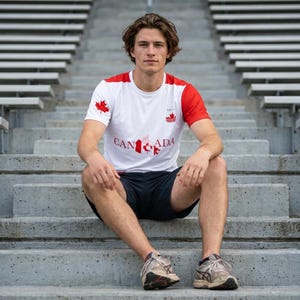 2026 World Cup Men Canada Map with Maple Leaf Tee | Canadian Flag Accent Shirt