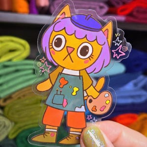 Art Kitty Vinyl Sticker