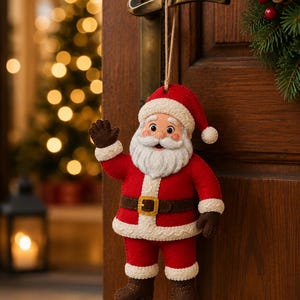Christmas Santa Ornament Pattern PDF, Felt Sewing Template, DIY Holiday Decor, Beginner-Friendly Soft Toy Pattern