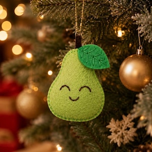 Peervilt naaipatroon PDF-patroon | Zelfstudie over vilten fruitblauwdruk | DIY-peersjabloon | Naaipatroon voor beginners | Digitale download