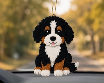 Bernese Mountain Dog Puppy Felt Sewing Pattern PDF – Cute Dog Ornament DIY, Beginner-Friendly Felt Animal Tutorial, Premium Craft Template