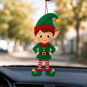 Christmas Elf Ornament PDF Pattern, Felt Sewing Template, DIY Holiday Decor, Handmade Christmas Craft, Instant Download