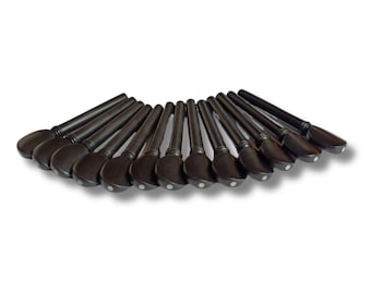 Premium Ebony Rosewood Oud Pegs, Swiss Model with Parisian Eye Inlay, Handmade Luthier Hardware