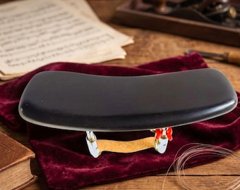 Handmade Mandolin Armrest by Musical Stroe – Ebony, Rosewood, or Boxwood with adjustable Gold and Silver Clamp