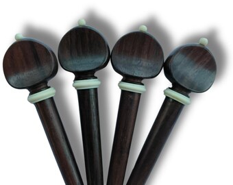Rosewood Violin Tuning Pegs Set of 4 | Handmade Wooden Violin Pegs | Replacement Violin Parts | Precision Fit Accessories