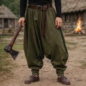 Mittelalterliche Larp Fantasy Hose, Gothic Piraten Hose, Wikinger Renaissance Kostüm Hose, Samurai slawische Cosplay Hose