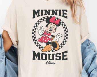 Comfort Colors® Retro Minnie Mouse Shirt, Disney Minnie T-Shirt, Girls Disneyworld Vacation Tee, Vintage Minnie Mouse Tee, Disney Lover Gift