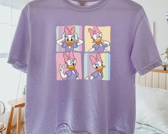 Retro Daisy Boxy Shirt, Vintage Disney Friends Tee, Comfort Colors White Disney Graphic Tee, Disney Trip Shirt, Best Friend Gift Boxy Tee