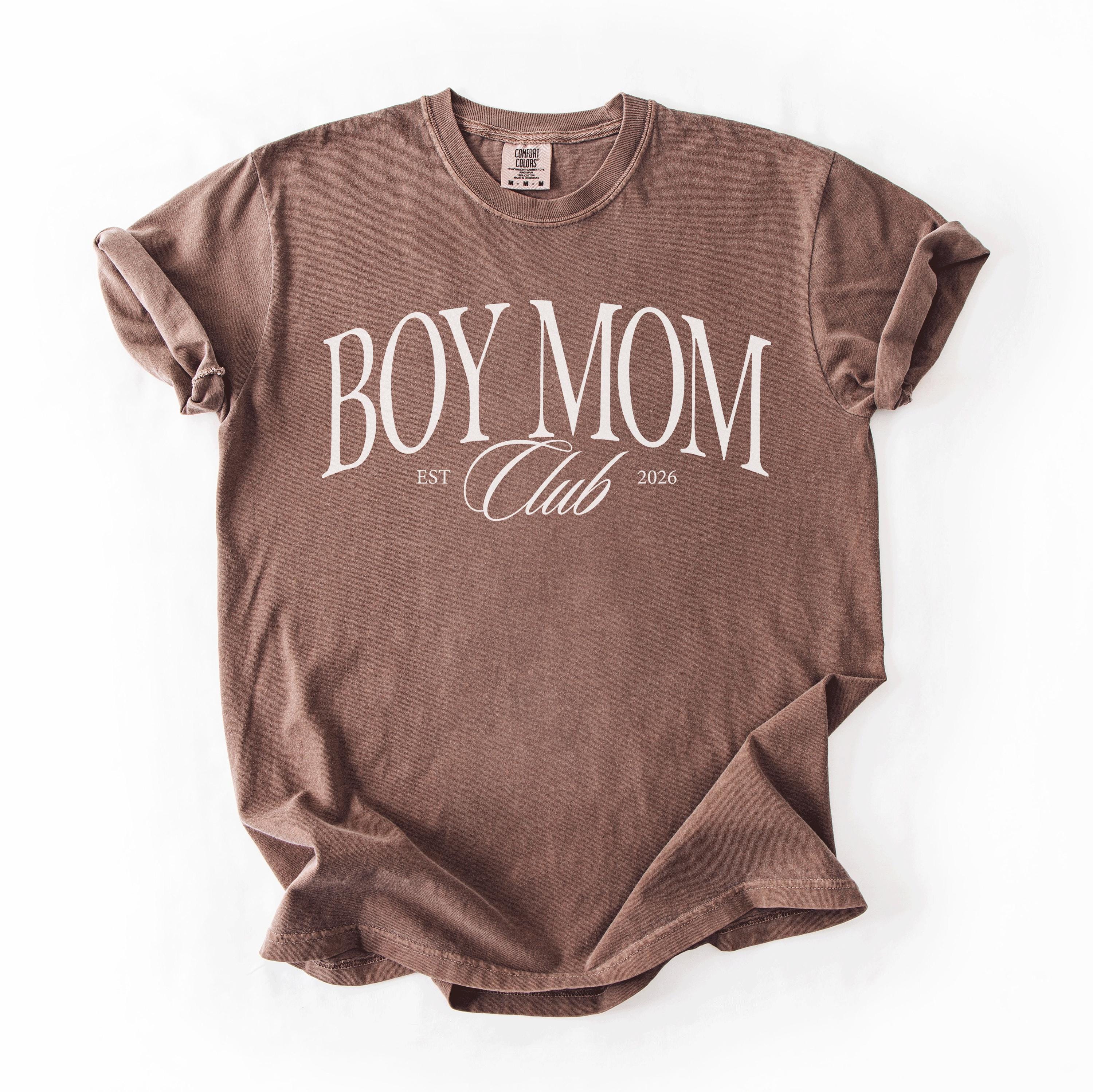 Boy Mom Club Comfort Colors Shirt and Sweatshirt, Mama Tee, Mom of Boys T-Shirt, New Mom Crewneck, Gift for Mom, Trendy Mama Sweater,