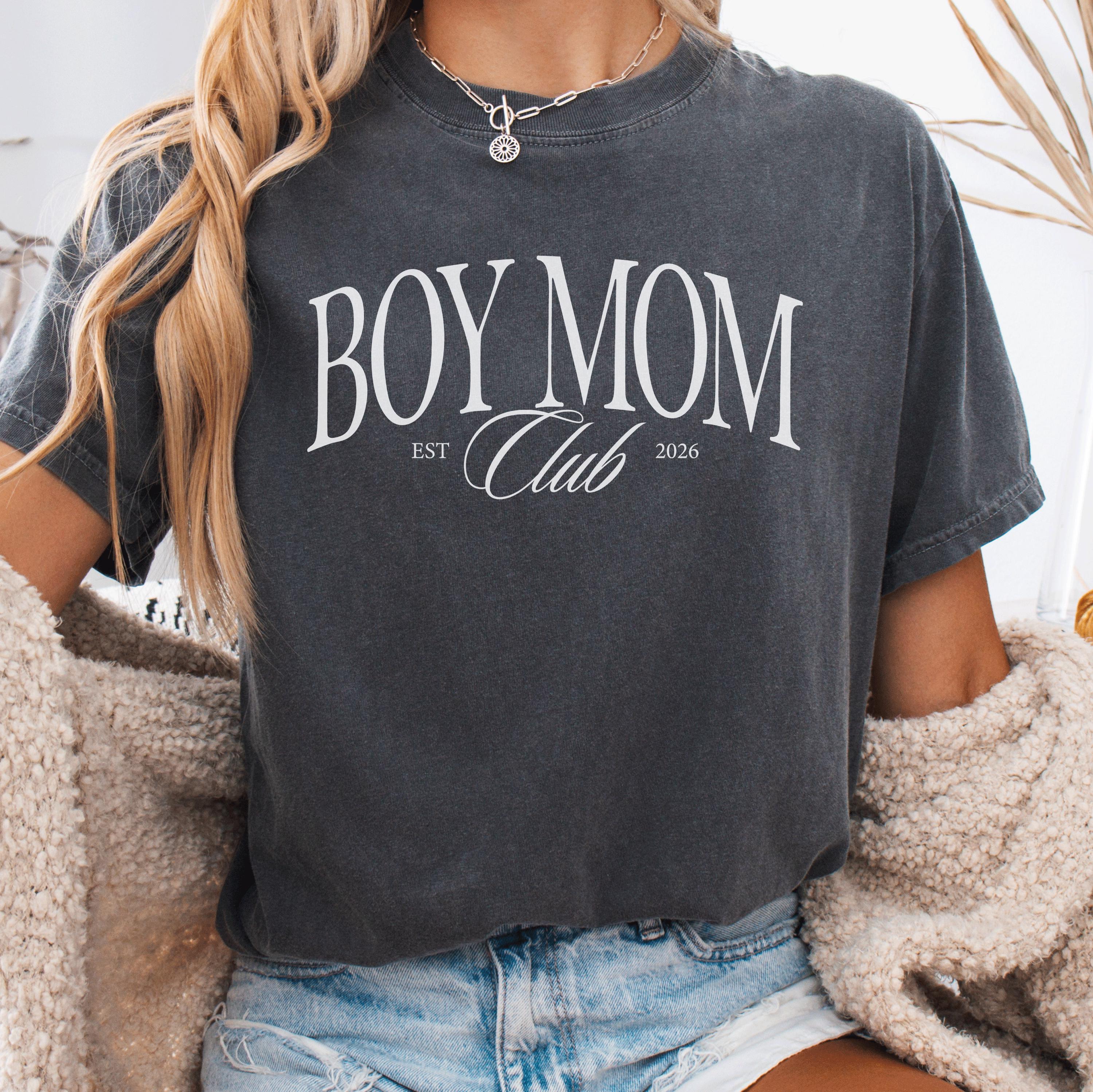 Boy Mom Club Comfort Colors Shirt and Sweatshirt, Mama Tee, Mom of Boys T-Shirt, New Mom Crewneck, Gift for Mom, Trendy Mama Sweater,