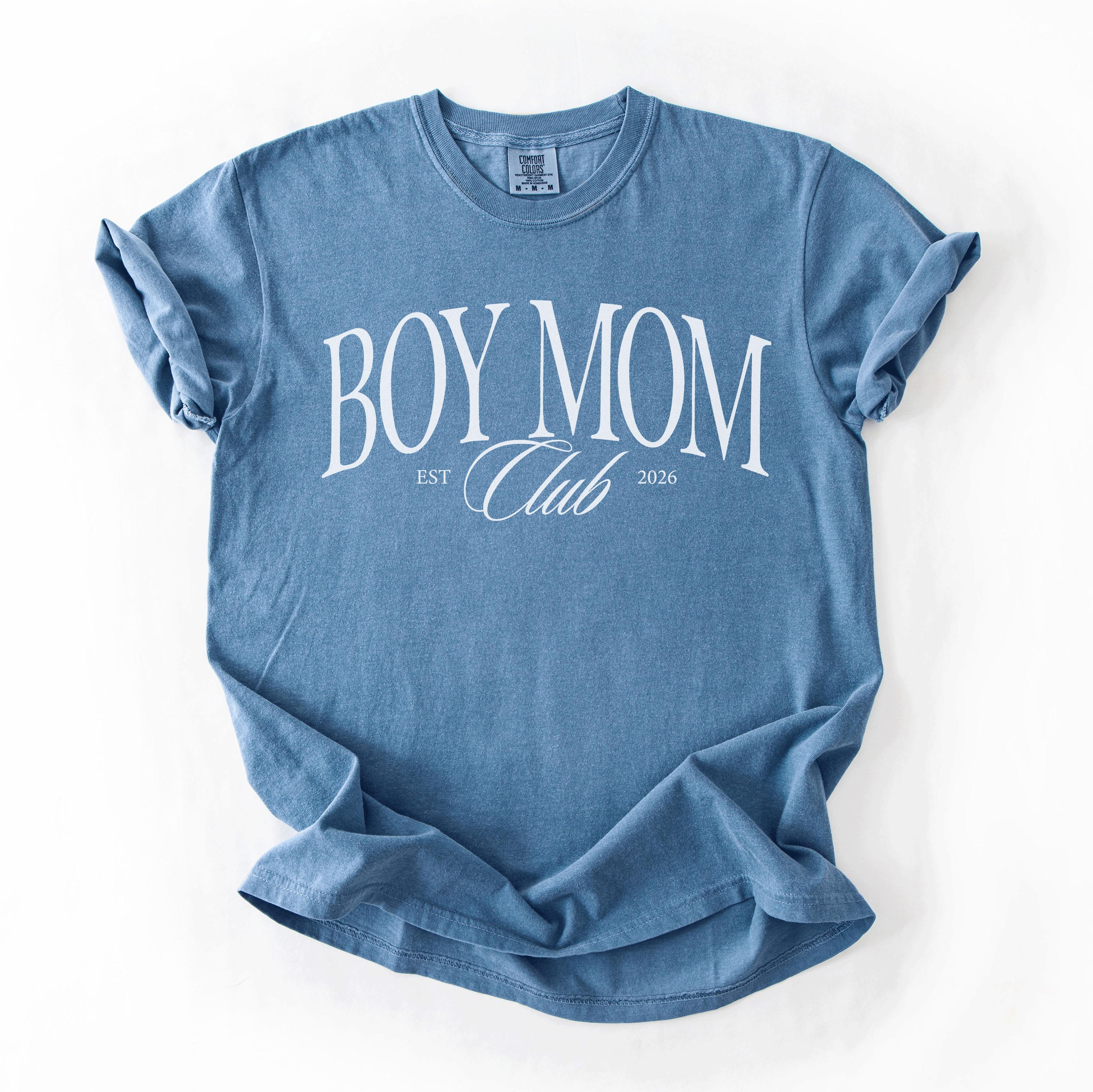 Boy Mom Club Comfort Colors Shirt and Sweatshirt, Mama Tee, Mom of Boys T-Shirt, New Mom Crewneck, Gift for Mom, Trendy Mama Sweater,