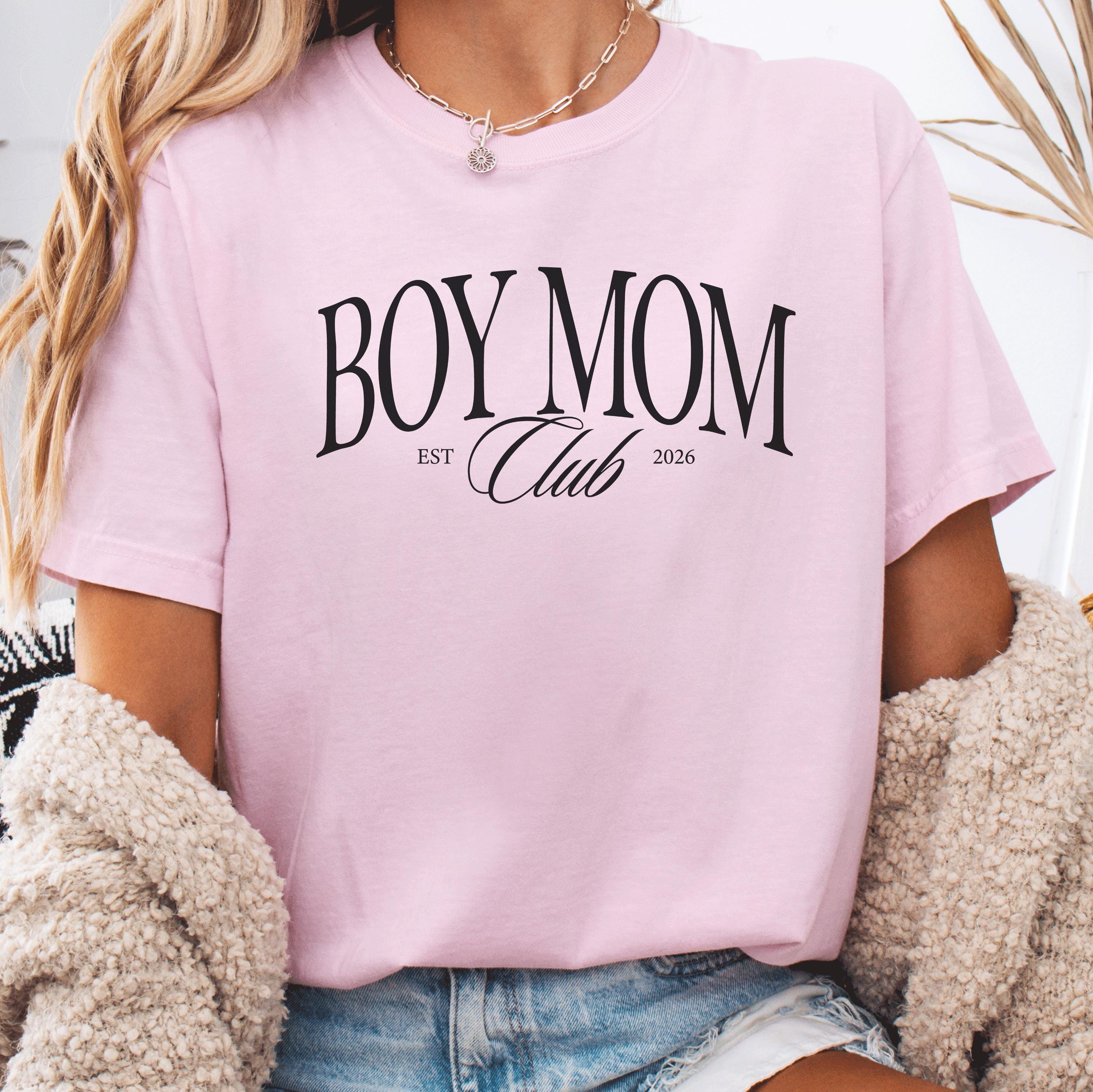 Boy Mom Club Comfort Colors Shirt and Sweatshirt, Mama Tee, Mom of Boys T-Shirt, New Mom Crewneck, Gift for Mom, Trendy Mama Sweater,