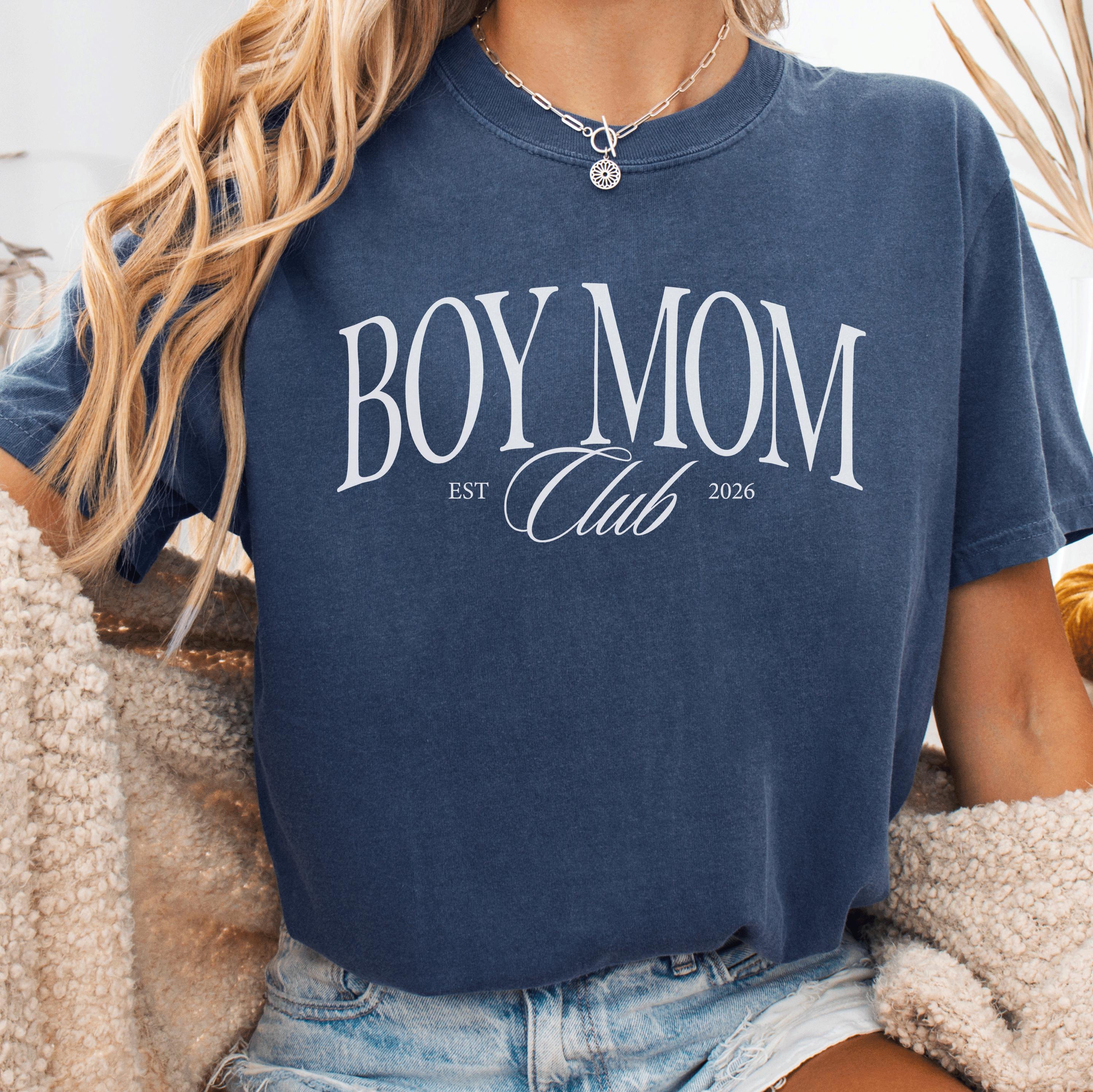 Boy Mom Club Comfort Colors Shirt and Sweatshirt, Mama Tee, Mom of Boys T-Shirt, New Mom Crewneck, Gift for Mom, Trendy Mama Sweater,