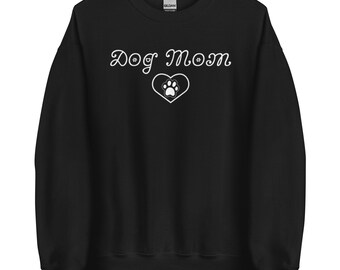 Color Choices Unisex Dog Mom With Paw In Heart Sweatshirt, Cute Dog Shirt, Dog Mom Sweatshirt, Dog Mama, Dog Mom Gift, MarlowsGiftCottage