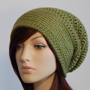 Color Choices, Dusty Green Slouch Hat, Green Slouchy Beanie, Womens Hat, Teen Slouchy Hat, Winter Hats, Choose Color,  MarlowsGiftCottage