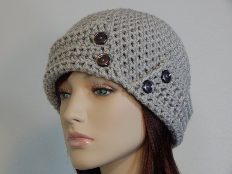 Crochet PATTERN PDF, The Lovie Hat, Womens Winter Hats, Ladies Crochet Hat Pattern, Crochet Beanie, Folded Cuff Hat, MarlowsGiftCottage image 5