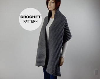 Crochet PATTERN PDF, The Blanket Scarf Shawl Crochet Pattern, Shawl Scarf, Large Shawl Crochet Pattern, Winter Wrap, MarlowsGiftCottage