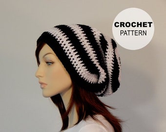 Crochet PATTERN PDF, The Zoey Slouch Beanie, Winter Slouchy Hat, Crochet Hat Pattern, Adult and Teen Hats, Crochet Hats, MarlowsGiftCottage