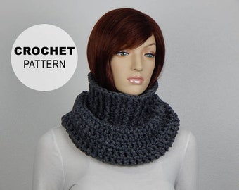 Crochet PATTERN PDF, The Highlands Cowl, Soft Snug Chunky Cowl, Winter Scarves, Bulky Crochet, Scarf Crochet Pattern, MarlowsGiftCottage