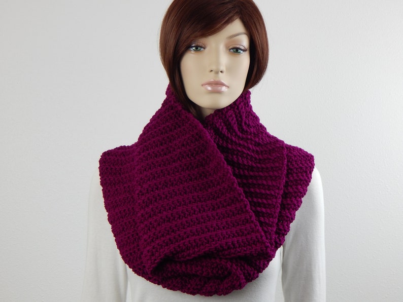 Crochet PATTERN PDF, The Crush Cowl, Infinity Winter Scarves, Scarf Crochet Pattern, Wide Infinity Scarf Crochet Pattern, MarlowsGiftCottage image 2