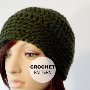 Crochet PATTERN PDF, The Fern Beanie, Winter Hats, Ladies Crochet Hat Pattern, Ski Hat Crochet Pattern, MarlowsGiftCottage, Womens Crochet