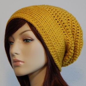 Color Choices, Mustard Yellow Slouch Hat, Yellow Slouchy Beanie, Womens Hat, Teen Slouchy Hat, Winter Hats, Mod Slouch, MarlowsGiftCottage