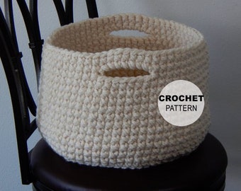 Crochet PATTERN PDF, The Catch All Basket Crochet Pattern, Thick Flexible Large Basket, Foldable Basket, Easy Pattern, MarlowsGiftCottage