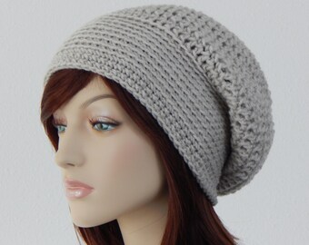 New oatmeal heathered Slouchy beanie Life is Good Get Loose Slouchy Beanie Hat main image 4