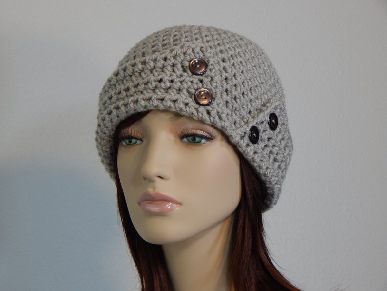 Crochet PATTERN PDF, The Lovie Hat, Womens Winter Hats, Ladies Crochet Hat Pattern, Crochet Beanie, Folded Cuff Hat, MarlowsGiftCottage image 3