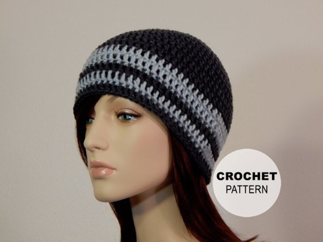 Crochet PATTERN PDF, the Novice Beanie, Winter Hats, Ladies Crochet Hat ...