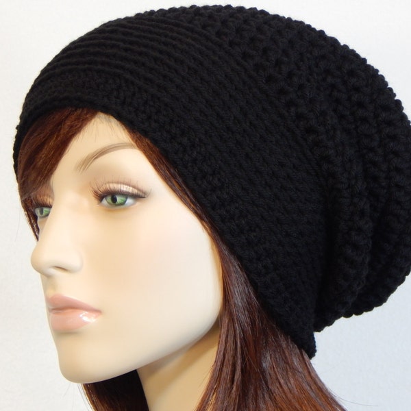 Color Choices, Black Slouch Hat, Black Slouchy Beanie, Womens Hat, Teen Slouchy Hat, Winter Hats, Mod, Choose Color, MarlowsGiftCottage