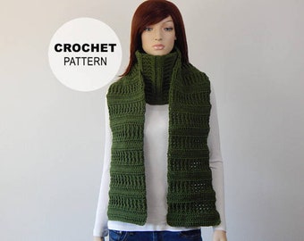 Crochet PATTERN PDF, The Winter Thyme Scarf Crochet Pattern, Unisex Scarf, Long Wrap Scarf Crochet Pattern, Womens, Mens, MarlowsGiftCottage