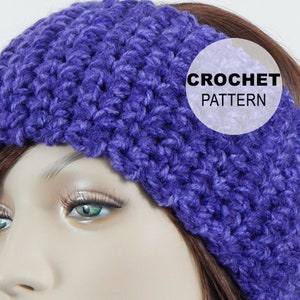 Crochet PATTERN PDF, The Everyday Ear Warmer, Wide Ear Warmer Headband, Women Men Teens Crochet Pattern, Bulky Crochet, MarlowsGiftCottage