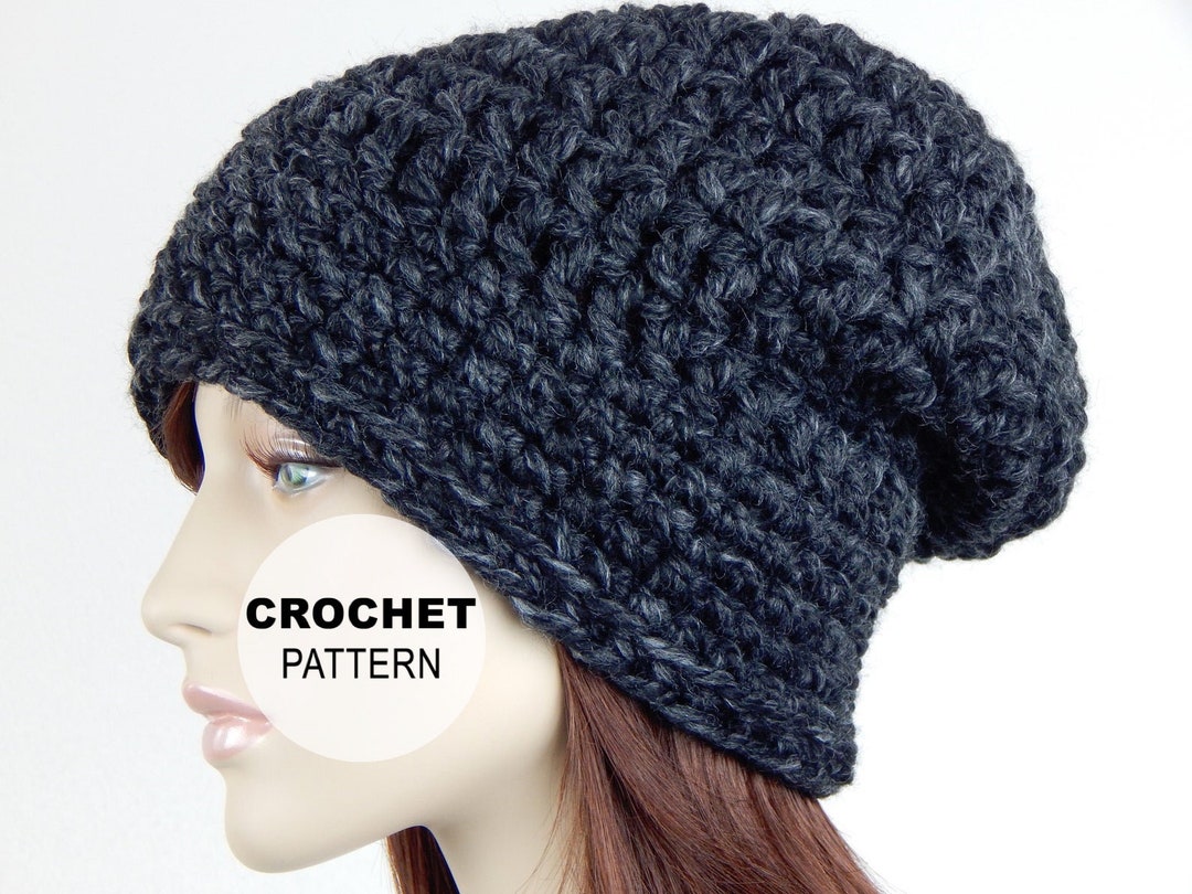 Crochet PATTERN PDF, the Toasty Slouch Beanie, Thick Slouchy Hat ...