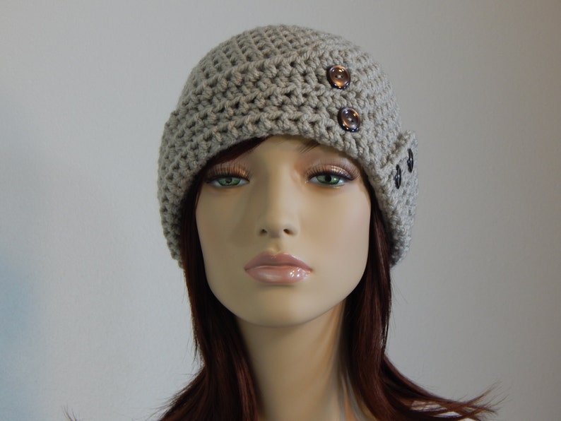 Crochet PATTERN PDF, The Lovie Hat, Womens Winter Hats, Ladies Crochet Hat Pattern, Crochet Beanie, Folded Cuff Hat, MarlowsGiftCottage image 4