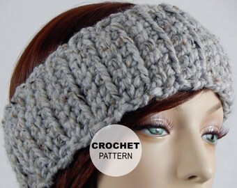 Crochet PATTERN PDF, The Winterly Ear Warmer, Ear Warmer Headbands, Teens Womens Ladies Crochet Pattern, Winter Headband, MarlowsGiftCottage