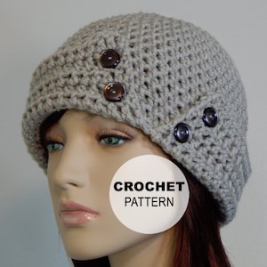 Crochet PATTERN PDF, The Lovie Hat, Womens Winter Hats, Ladies Crochet Hat Pattern, Crochet Beanie, Folded Cuff Hat, MarlowsGiftCottage image 1