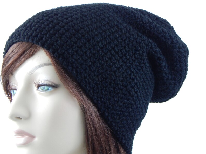 Black Slouch Hat Boho Slouch Hat Slouchy Beanie MarlowsGiftCottage Slouch Hat Teen Girl Hat Comfy Trendy Slouch Beanie Womens Hat